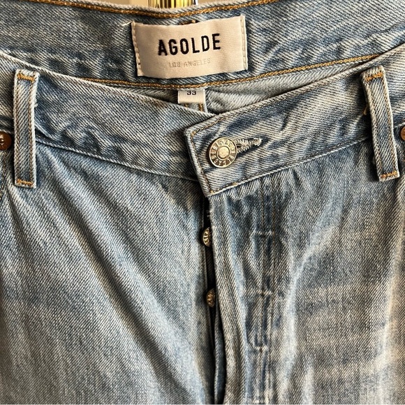 AGOLDE ~ Jamie High Rise Classic in Shake Down 90s Distressed 33. - Picture 6 of 10